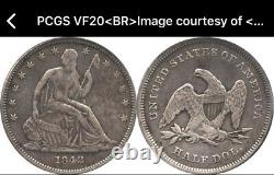1842 Seated Liberty Half Dollar Transitional Small Date Inverser De 1839 Pcgs 20