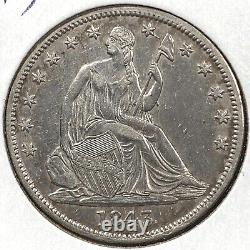 1843 50c Liberté Assise Demi-dollar (66844)