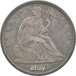 1843 Demi-dollar à l'effigie de la Liberté assise 3480