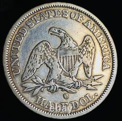 1843 O Demi-dollar assis Liberté 50C non classé Det 90% Argent US Pièce CC21558