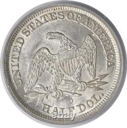 1843-O Demi-dollar assis à la Liberté MS61 PCGS