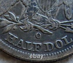 1843-O Demi-dollar en argent à l'effigie de la Liberté assise, date clé rare de la Nouvelle-Orléans, état XF