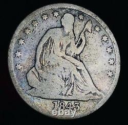 1843 O Seated Liberty Half Dollar 50c Ungraded Choice Good Silver Us Coin Cc6887