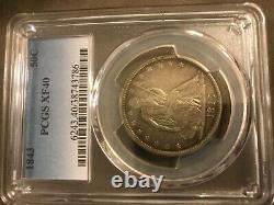 1843. Seated Liberty Moitié, Pcgs Xf40, Date Rare