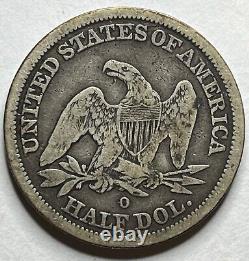 1844-O Demi-dollar Liberty assise Meilleure date 50C Bien circulé F/VF
