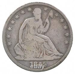 1845 Demi-dollar à l'effigie de la Liberté assise 8903