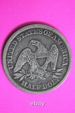 1845 Demi-dollar assis Liberté pièce d'argent exacte en image Livraison rapide 44