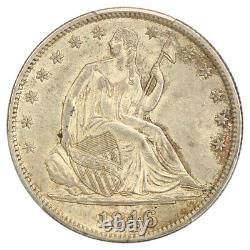 1846 50c Pcgs/cac Ms62 Magnifiquement Original! Liberté Assise Demi-dollar