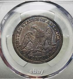 1846 Demi-dollar Liberté assise 50C PCGS XF Det Tall Date Argent US Coin CC21747