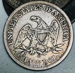 1846 O Demi-dollar Liberty assis 50C non classé Choix 90% Argent Pièce de monnaie US CC20781