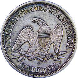 1846-O Demi-dollar à l'effigie de Liberté assise, Grande Date AU En meilleur état en main! R7.0 Très R