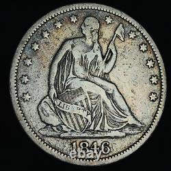 1846 O Demi-dollar assis de la Liberté 50C non classé Choix 90% d'argent Pièce de monnaie américaine CC20781