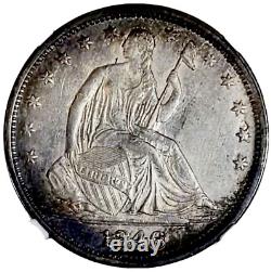 1846-o Demi-dollar à l'effigie de la Liberté assise, NGC AU-55 Date moyenne, Difficile à trouver en bon état