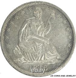 1846-o Liberté Assise Demi-dollar 50c Extra Fine Xf
