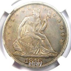 1846-o Seated Liberty Demi-dollar 50c Ngc Au Détails Rare Date Pièce