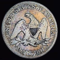 1847 Demi-dollar assis Liberté 50C Non classé Choix 90% Argent Pièce américaine CC19106