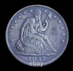 1847 - Demi-dollar de Liberté Assise ! En Excellent État