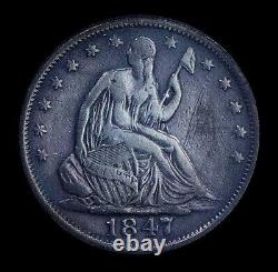 1847 - Demi-dollar de Liberté Assise ! En Excellent État