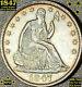 1847 Liberty Seated Silver Half Dollar Rpd (wb-104) Die Pair 6 Scarce Au