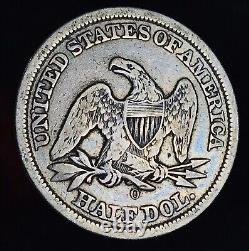 1847 O Demi-dollar assis Liberté 50C Non classé Choix 90% Argent Pièce de monnaie US CC17098