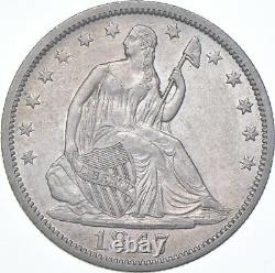 1847-o Seated Liberty Half Dollar Wb-11 Large O 0212