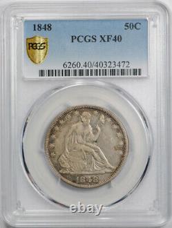 1848 50c Seated Liberty Demi Dollar Pcgs Xf 40 Extra Fine Better Date