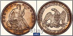 1848 Liberty Seated Half Dollar (wb-103) Rpd & Ddr Unc. Date Clé! Rare