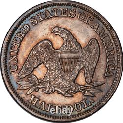 1849 50c Demi-dollar assis Liberté Non classé Belle couleur
