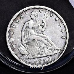 1850 Liberté Assise Demi-dollar Ch Vf (#32527)