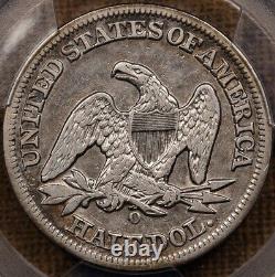 1851-o Tough Date Siège De Moitié Dollar, Pcgs Vf25, Très Doux Davidkahnrarecoins