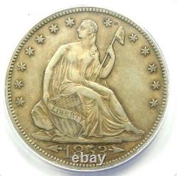 1853 Arrows & Rays Sièged Liberty Half Dollar 50c Anacs Xf40 Rare Date Pièce