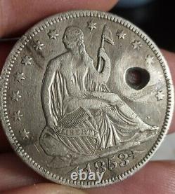1853 Assise Liberté Argent Demi Dollar 50 Cent Pièce En Haute Qualité Xx+ Condition