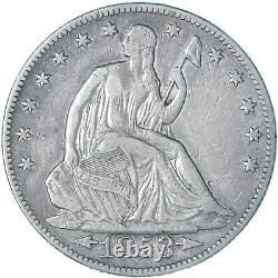 1853 Demi-dollar assis de la Liberté Flèches et Rayons, nettoyé de manière très agressive - Voir les photos E468