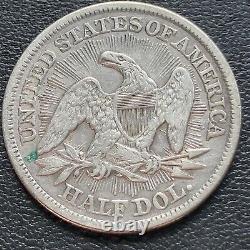 1853 Liberty Assise Demi-dollar 50c Haute Qualité Xf + Détails 29272