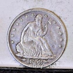1853 Liberty Assise Demi-dollar Xf Détails (#44509)