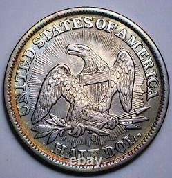 1853 O Au Arrow & Rays Sièged Liberty Demi-dollar Date Clé 287