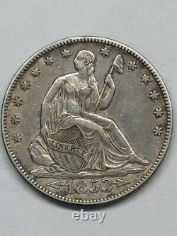 1853 Saisie Liberty Half Dollar Données Au Détails Rays Et Flèches