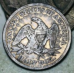 1853 Seated Liberty Half Dollar 50c Arrows Rays Argent Non Classé Us Coin Cc11525