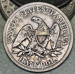 1853 Seated Liberty Half Dollar 50c Arrows Rays Argent Non Classé Us Coin Cc15411
