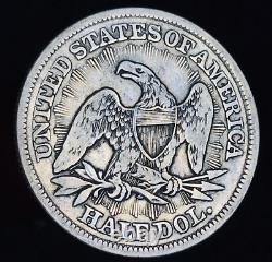 1853 Seated Liberty Half Dollar 50c Arrows Rays Argent Non Classé Us Coin Cc15411