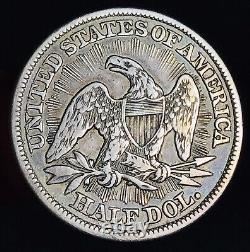 1853 Seated Liberty Half Dollar 50c Arrows Rays Argent Non Classé Us Coin Cc15860