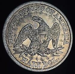 1853 Seated Liberty Half Dollar 50c Arrows Rays Argent Non Classé Us Coin Cc16882