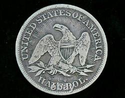 1853 Seated Liberty Half Dollar Flèches & Rayons Philadelphia Monnaie Argent 50c Pièce