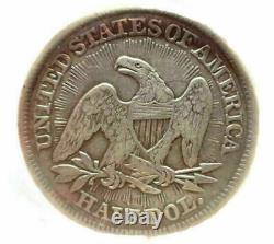 1853 Seated Liberty Half Dollar Icg F15 Détails Flèches & Rayons