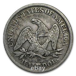 1853-o Liberty Assise Demi-dollar Avec Les Lignes Et Les Rayons Xf Ugs #42880