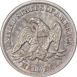 1853-p Seated Half Dollar'arrows & Rays' Choice Ua/bu Great Eye Appeal
