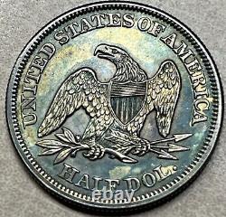 1854 Demi-dollar Liberty assis avec flèches, frappe nette, belle brillance