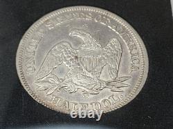 1854 Demi-dollar assis de liberté avec des flèches en AU