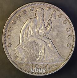 1854 Flèches Demi Dollar Liberty Assis - LOT 4783