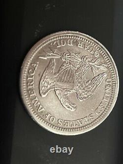 1854 Liberté Assise Dollar Du Quart Avec Flèches